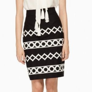 Kate Spade Madison Avenue "Amellia" Embroidered Pencil Skirt- Sz. 10